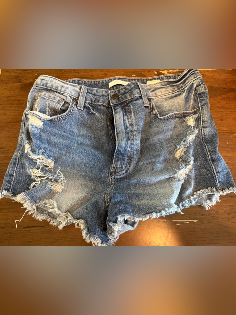 eunina‎ Light Blue Distressed High-Rise Jeans